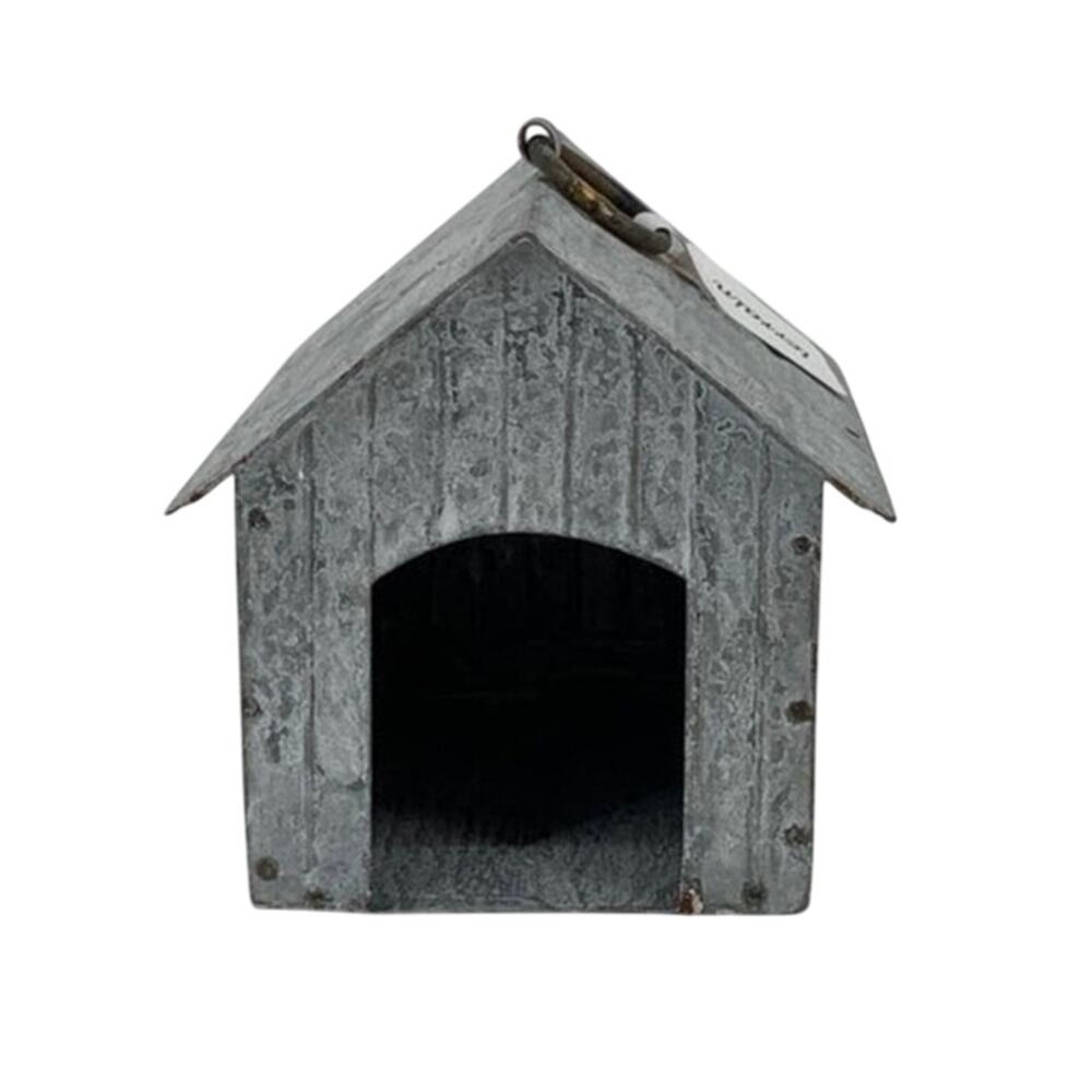 Terrain Zinc Handcrafted Anthropologie Miniature Dog House Ornament J19-5